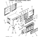 Kenmore 2537771450 cabinet & front panel parts diagram