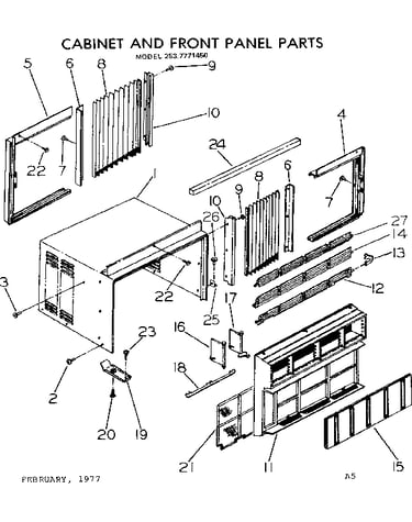 Cabinet & front panel parts