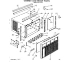 Kenmore 2537772310 cabinet and front parts diagram