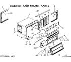 Kenmore 2537776000 cabinet and front parts diagram