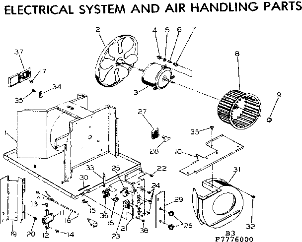 Electrical system and air handling parts