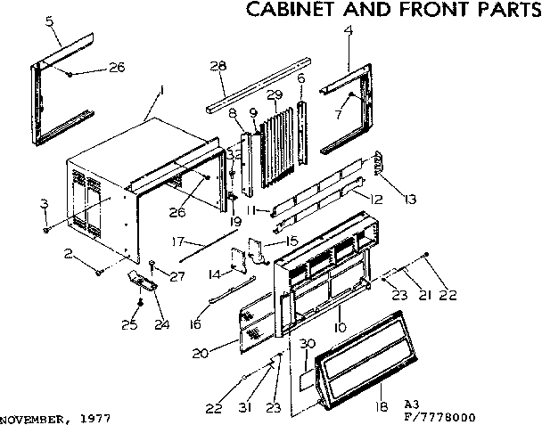 CABINET AND FRONT PARTS