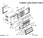 Kenmore 2537778000 cabinet and front parts diagram