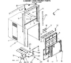 Kenmore 2537780660 cabinet and front parts diagram