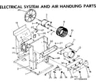 Kenmore 2537780660 electrical system and air handling parts diagram