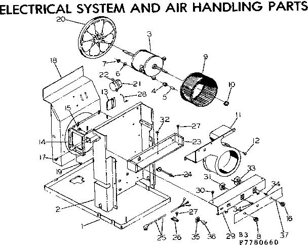 Electrical system and air handling parts