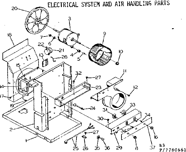 Electrical system and air handling parts