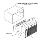 Kenmore 2537780820 cabinet and front panel parts diagram