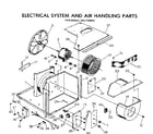 Kenmore 2537780820 electrical system and air handling parts diagram
