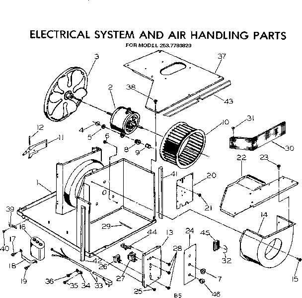 Electrical system and air handling parts