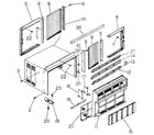 Kenmore 2537780890 cabinet and front parts diagram