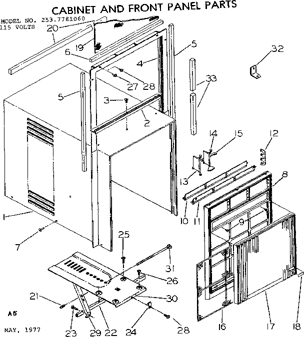 CABINET AND FRONT PANEL PARTS