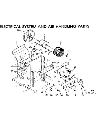 Electrical system and air handling parts