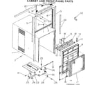Kenmore 2537781061 cabinet and front panel parts diagram