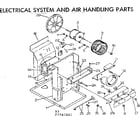 Kenmore 2537781061 electrical system and air handling parts diagram