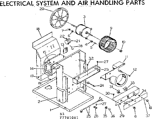 Electrical system and air handling parts