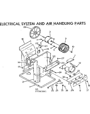 Electrical system and air handling parts