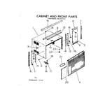 Kenmore 2537781412 cabinet and front parts diagram