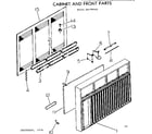 Kenmore 2537781420 cabinet and front parts diagram