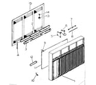 Kenmore 2537781430 cabinet and front parts diagram