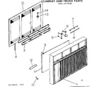 Kenmore 2537781450 cabinet and front parts diagram