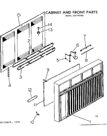 Cabinet and front parts