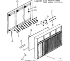 Kenmore 2537781460 cabinet and front parts diagram