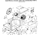 Kenmore 2537781460 electrical system and air handling parts diagram