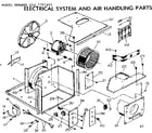 Kenmore 2537781461 electrical system and air handling parts diagram