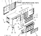 Kenmore 2537781480 cabinet and front panel parts diagram