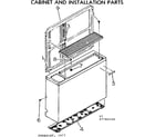 Kenmore 2537782430 cabinet and installation parts diagram