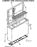 Cabinet and installation parts