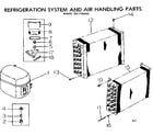 Kenmore 2537782430 refrigeration system and air handling parts diagram