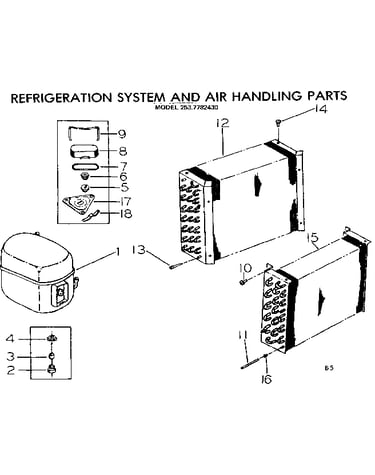 Refrigeration system and air handling parts