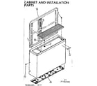 Kenmore 2537782440 cabinet and installation parts diagram
