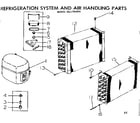Kenmore 2537782440 refrigeration system and air handling parts diagram