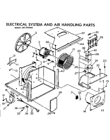 Electrical system and air handling parts