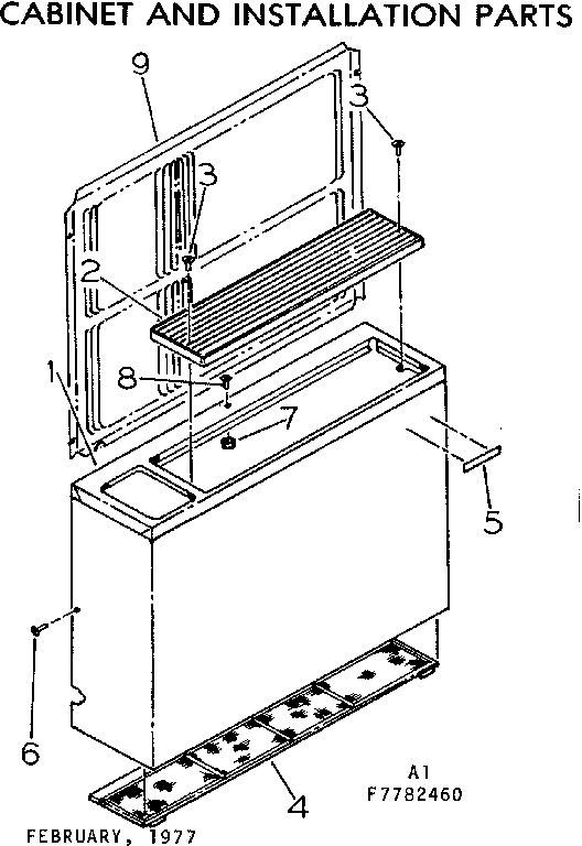 Cabinet and insullation parts