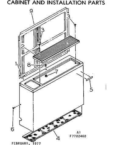 Cabinet and insullation parts