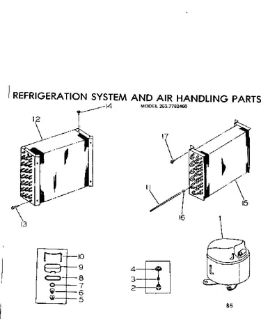 Refrigeration system and air handling parts