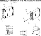 Kenmore 2537782470 refrigeration system and air handling parts diagram