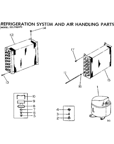Refrigeration system and air handling parts