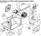 Kenmore 2537782470 electrical system and air handling parts diagram