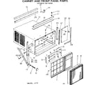 Kenmore 2537782580 cabinet and front panel parts diagram