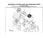 Kenmore 2537790660 electrical system and air handling parts diagram