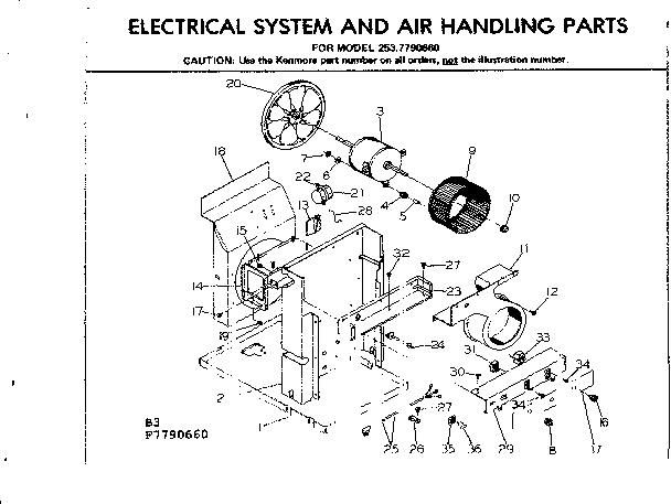 Electrical system and air handling parts