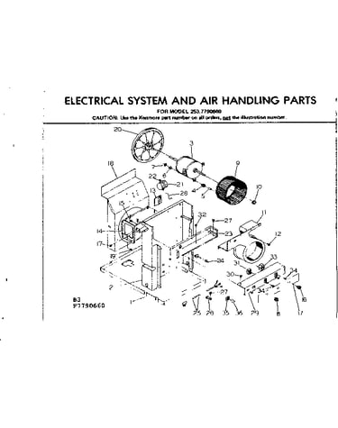 Electrical system and air handling parts