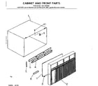 Kenmore 2537790840 cabinet and front parts diagram
