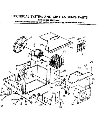 Electrical system and air handling parts