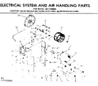 Kenmore 2537790860 electrical system and air handling parts diagram